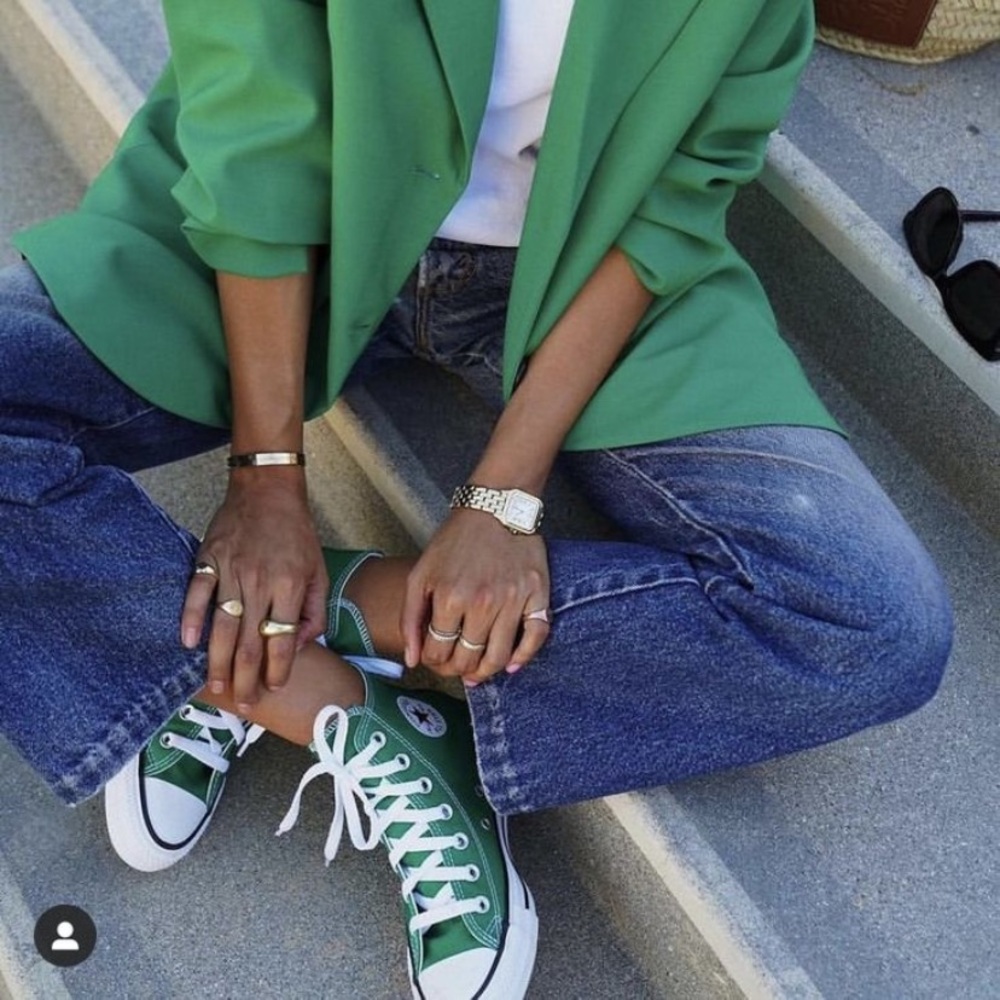 Converse All Star Kelly Green High-Top Chuck Taylor Sneakers